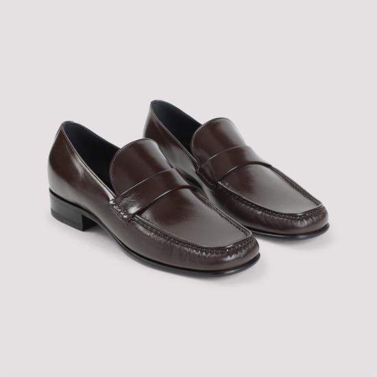 26SS 피비 파일로 맨즈 카프 레더 페니 로퍼 AS91 LT0006 803CH CHOCOLATE - PHOEBE PHILO