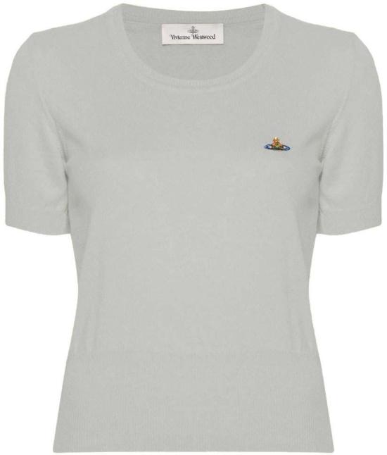 26SS 비비안웨스트우드 베아 니트 반소매 스웨터 1803002QY001AP403 LICHTGREY