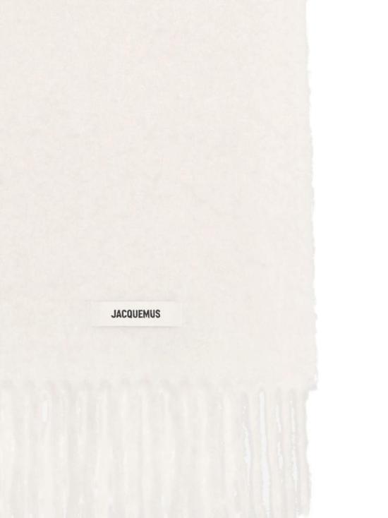 25FW 자크뮈스 프린지 울 스카프 ACU00572BOT4032110 WHITE - JACQUEMUS