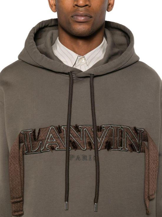  랑방 후드 티셔츠 RMHO0009J199A24675 DONKERGREEN - LANVIN