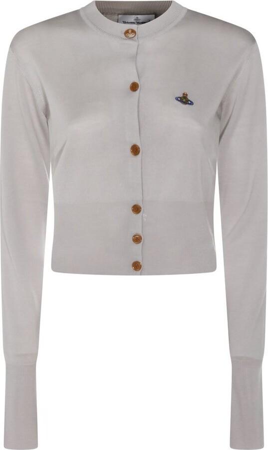 26SS 비비안웨스트우드 베아 크롭드 가디건 1803002UY001A P403 LIGHT GREY
