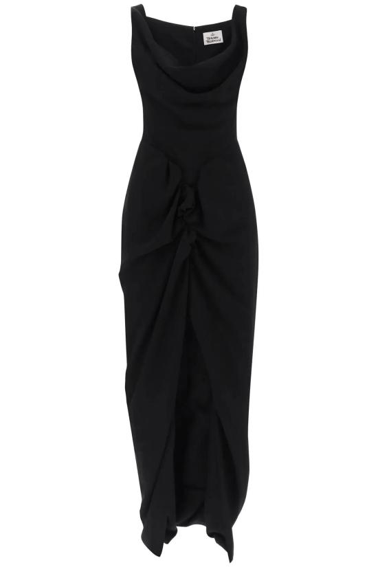 26SS 비비안웨스트우드 롱 원피스 110103BFW01F5 N204 BLACK WIGGLE