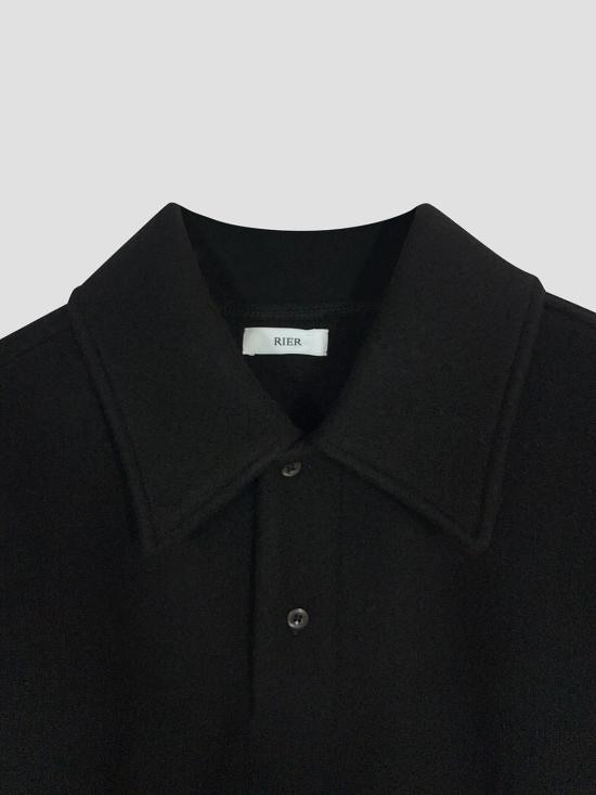 26SS 리에르 집업 니트 NFL20X02 BLK FL BLACK FLEECE - RIER