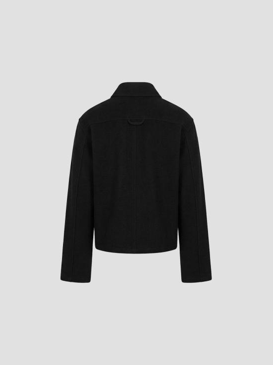 26SS 리에르 집업 니트 NFL20X02 BLK FL BLACK FLEECE - RIER