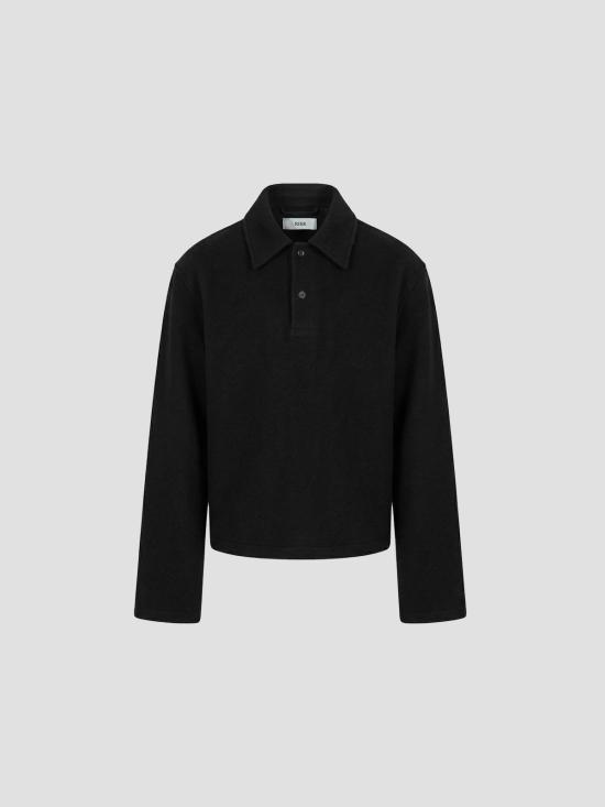 26SS 리에르 집업 니트 NFL20X02 BLK FL BLACK FLEECE