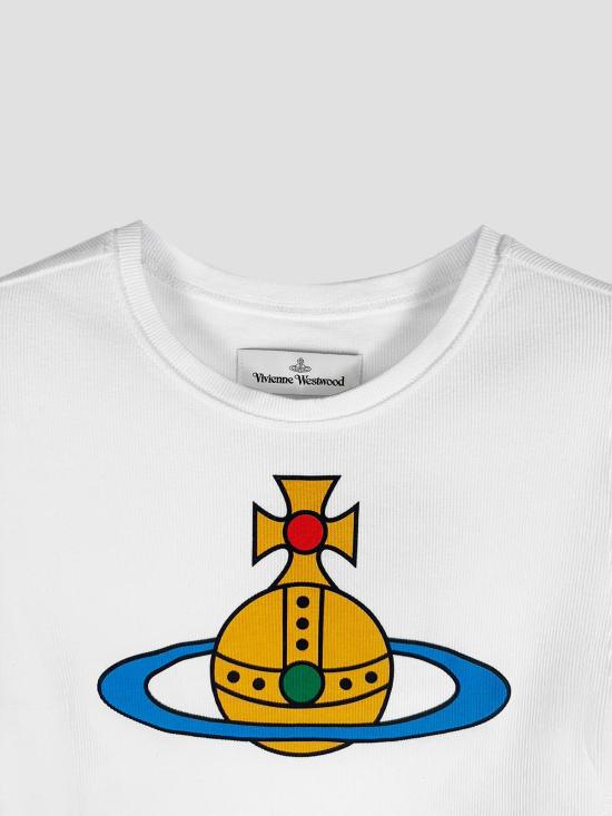 26SS 비비안웨스트우드 반팔 티셔츠 1G010018J009C A401 WHITE - VIVIENNE WESTWOOD