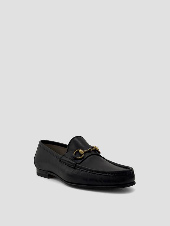 26SS 구찌 1953 홀스빗 레더 로퍼 307929BLM00 1000 NERO - GUCCI