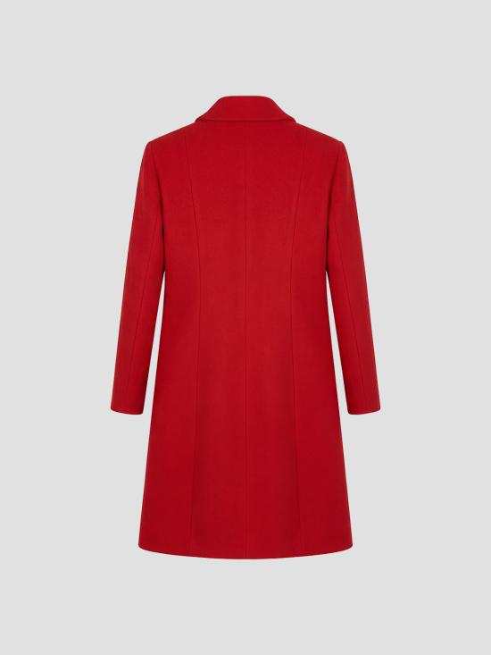 26SS 구찌 더블 G 버튼 울 나떼 코트 860471ZHW10 6544 HIBISCUS RED - GUCCI