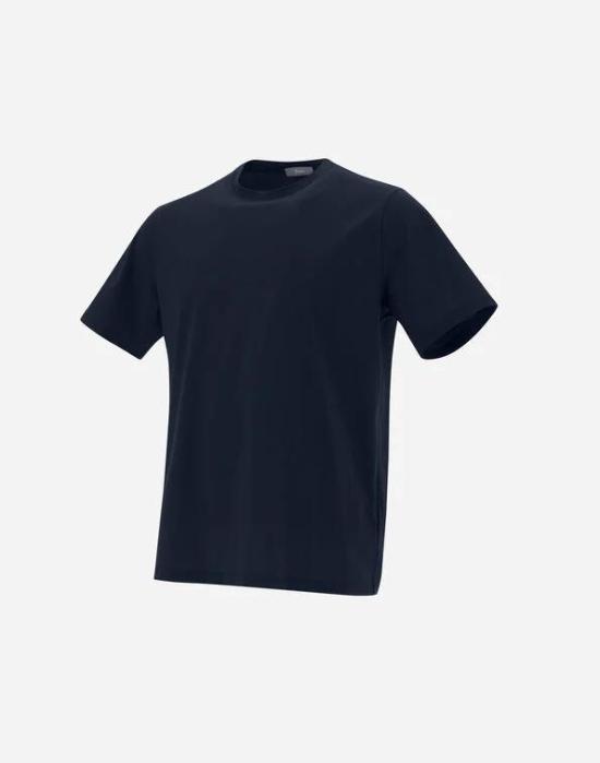 26SS 에르노 슈퍼파인 코튼 스트레치 티셔츠 JG000174U52003 9200 BLU - HERNO