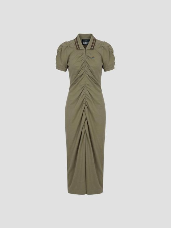 26SS 비비안웨스트우드 롱 원피스 16010051J00AU M411 COVERT GREEN