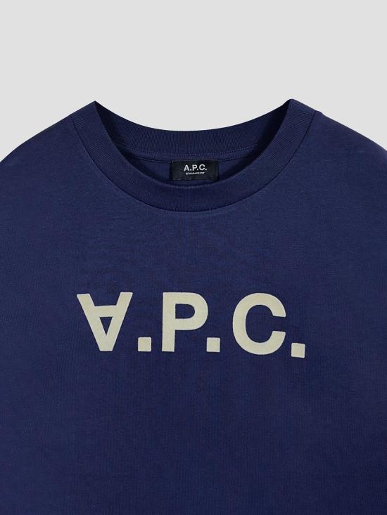 26SS 아페쎄 반팔 티셔츠 COHMBM26384 IPA INDIGO ECRU - A.P.C.