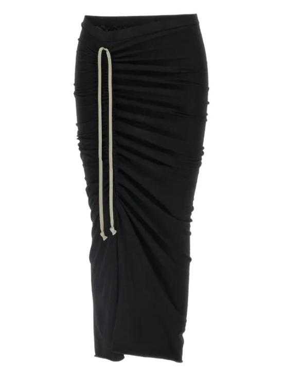 26SS 릭 오웬스 롱 스커트 RO01F6369JSV 09 BLACK