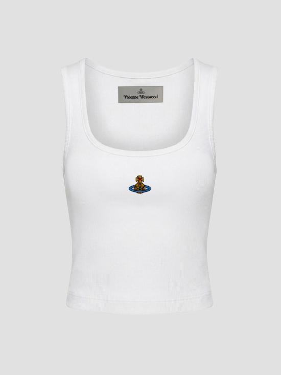 26SS 비비안웨스트우드 민소매 티셔츠 1G010011J009C A401 WHITE