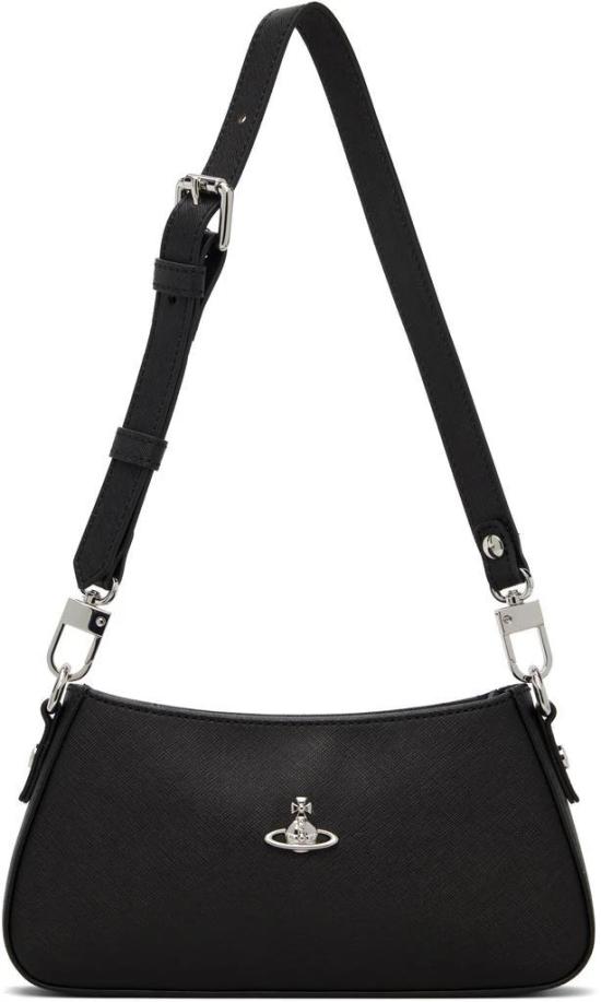 26SS 비비안웨스트우드 타샤 스웨이드 숄더 폰백 5801000JWL007E N401 BLACK