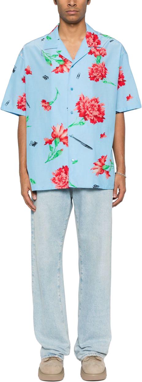  모스키노 반팔 셔츠 A022602631293 LICHTBLUE - MOSCHINO