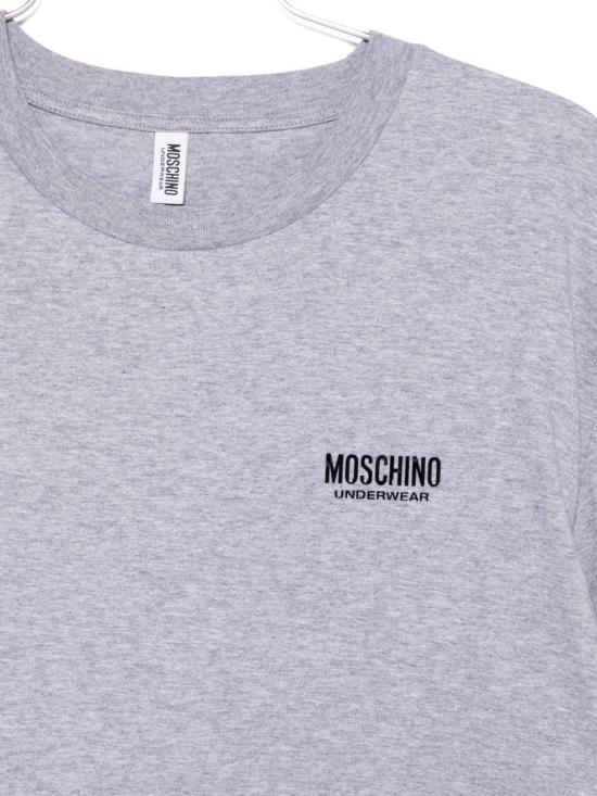 25FW 모스키노 반팔 티셔츠 A070843031489 LICHTGREY - MOSCHINO