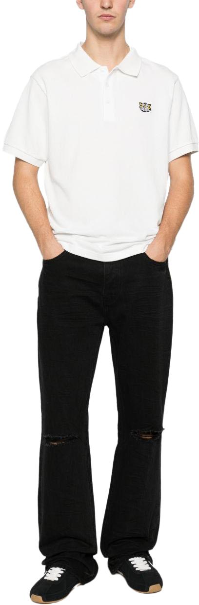 26SS 겐조 와일드 타이거 슬림 폴로 티셔츠 FG55PO1014PU02 WHITE - KENZO