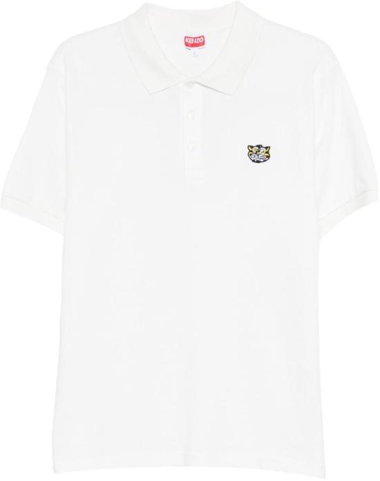 26SS 겐조 와일드 타이거 슬림 폴로 티셔츠 FG55PO1014PU02 WHITE