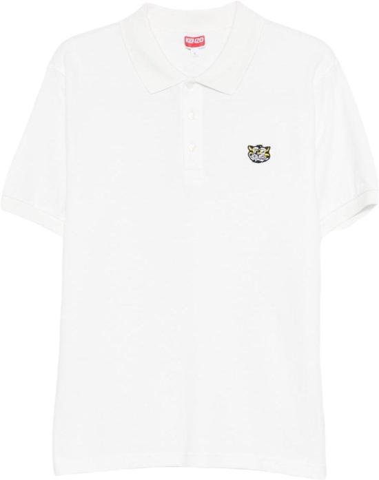 26SS 겐조 와일드 타이거 슬림 폴로 티셔츠 FG55PO1014PU02 WHITE