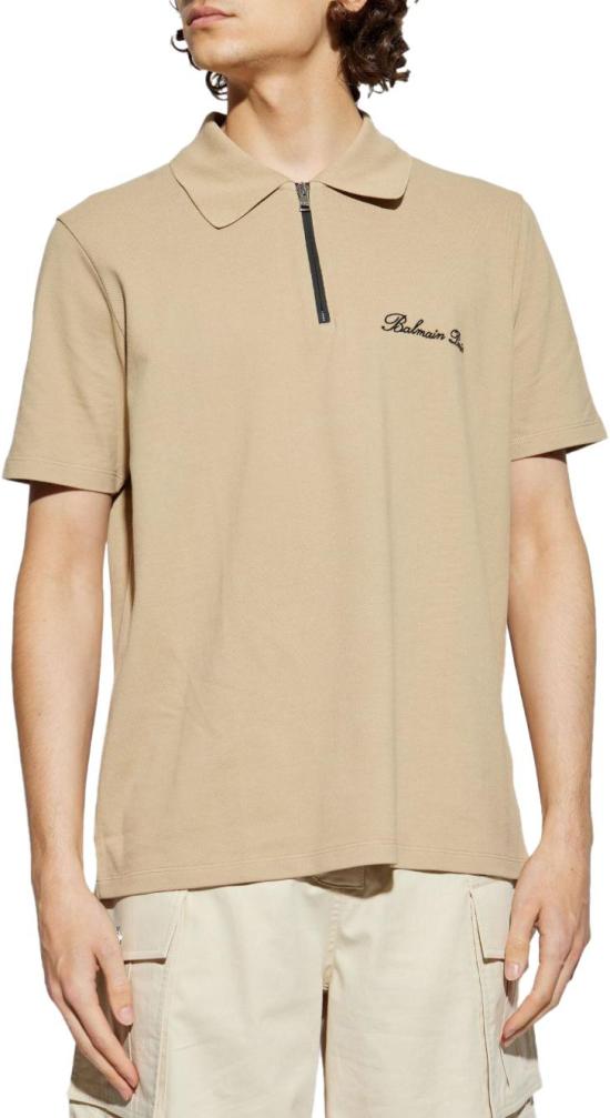 25FW 발망 폴로 티셔츠 DH1GC028BC78WHL BEIGE - BALMAIN