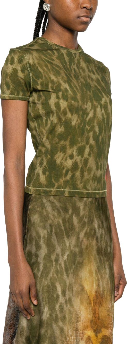 26SS 디젤 반팔 티셔츠 A235720TJBF5CRA DONKERGREEN - DIESEL