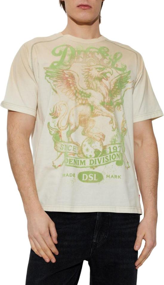 26SS 디젤 반팔 티셔츠 A237990SKBK1BN WHITE - DIESEL