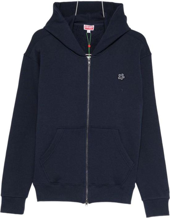 26SS 겐조 와일드 타이거 엠브로이더드 후드 티셔츠 FG55HO2034MJ76 NAVY