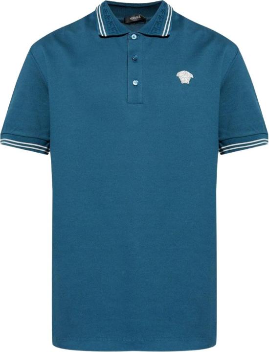 26SS 베르사체 폴로 티셔츠 10139101A098601UO60 NAVY