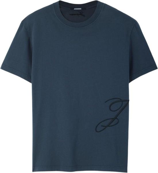 25FW 자크뮈스 반팔 티셔츠 TSM00566AJ00068390 NAVY
