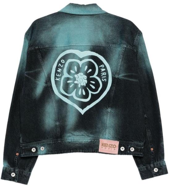 26SS 겐조 배지스 컷오프 트러커 베스트 FG55DV3146K762 NAVY - KENZO