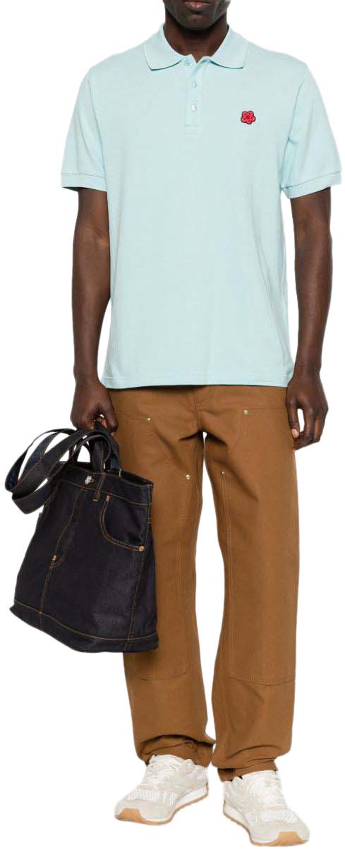 26SS 겐조 폴로 티셔츠 FF65PO1534PU62 LICHTBLUE - KENZO