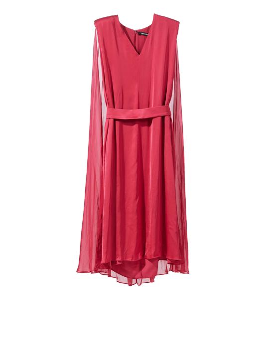 칼라거펠트 미디 원피스 245W1300 748 persian red ROSSO
