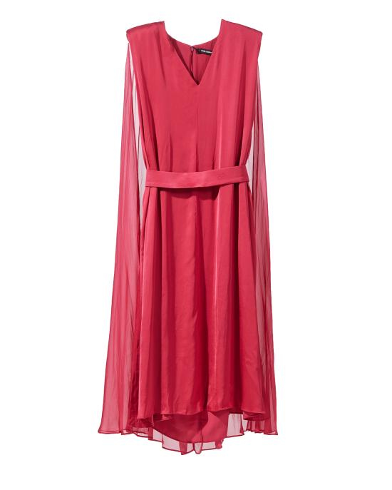  칼라거펠트 미디 원피스 245W1300 748 persian red ROSSO - KARL LAGERFELD