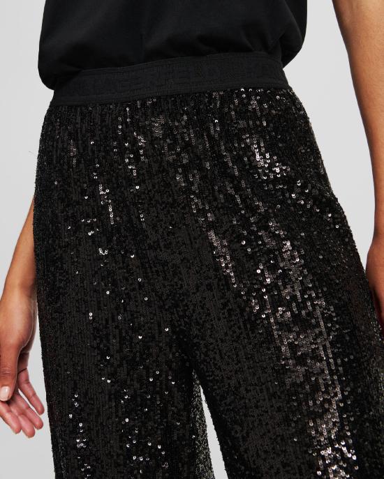  칼라거펠트 스트레이트 팬츠 246W1013 999 Black NERO - KARL LAGERFELD