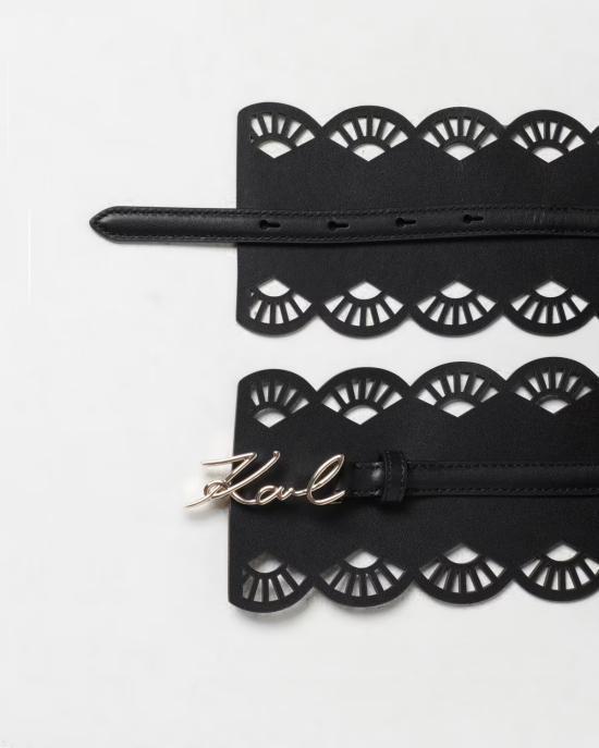  칼라거펠트 와이드 벨트 245W3106 999 black NERO - KARL LAGERFELD