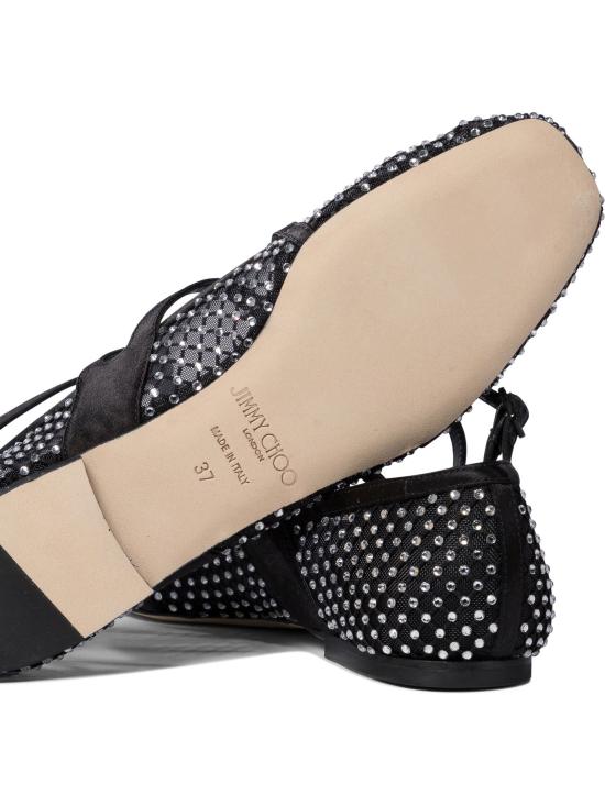 25SS 지미추 플랫 슈즈 ASTORIAFLATQHSBLACKCRYSTAL - JIMMY CHOO
