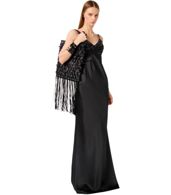 26SS 엘리자베타프랜치 롱 원피스 ABR3362E2 110 40 Black - ELISABETTA FRANCHI