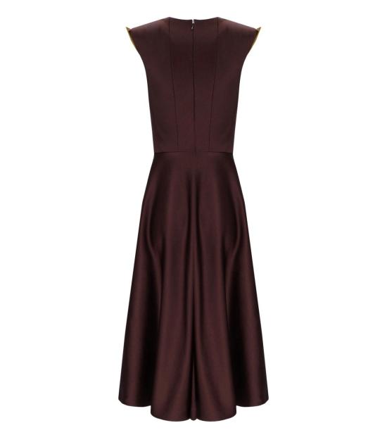 26SS 엘리자베타프랜치 롱 원피스 AB95462E2 644 40 Brown - ELISABETTA FRANCHI