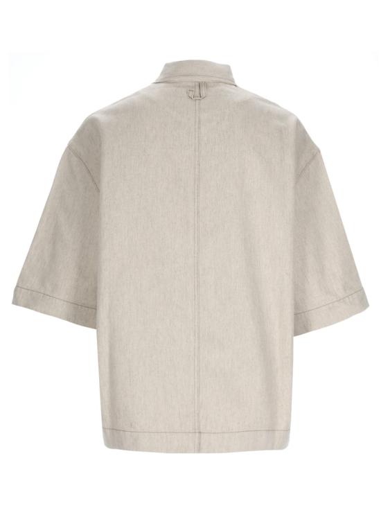 26SS 자크뮈스 파얀 박시 쇼트 슬리브 데님 셔츠 SHM00585AD0 0044130 BEIGE - JACQUEMUS