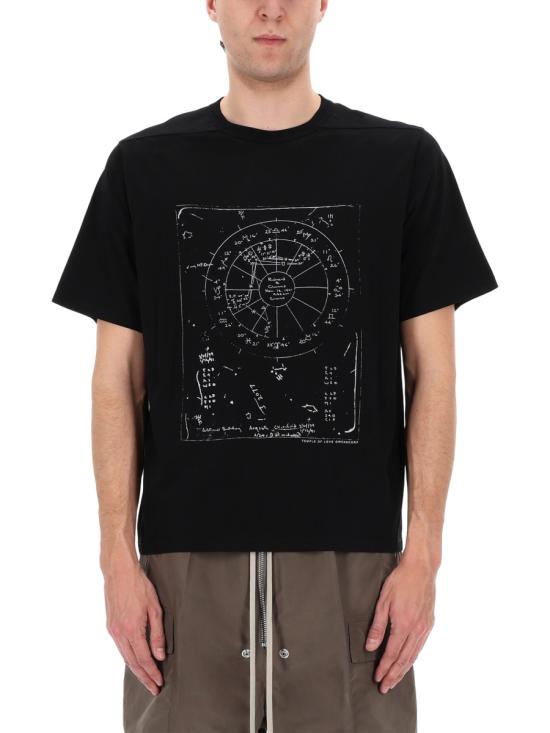 26SS 릭 오웬스 반팔 티셔츠 RR01F2232 JAEP130911 BLACK - RICK OWENS