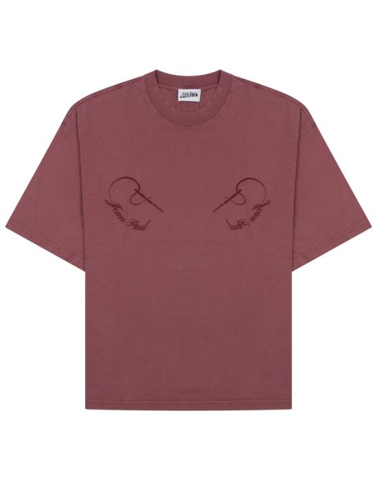 26SS 장 폴 고티에 반팔 티셔츠 TO405 J03328 BORDEAUX