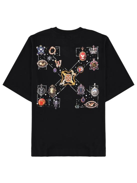 26SS 오프화이트 반팔 티셔츠 44MAA120 S26J003001 BLACK - OFF WHITE