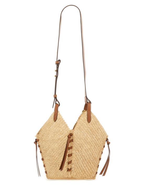 26SS 이자벨마랑 미니 탬파 라피아 레더 숄더백 PM0067FA C1X07MNLCG BEIGE - ISABEL MARANT