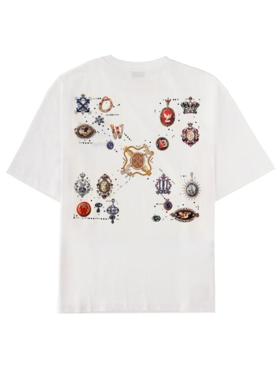 26SS 오프화이트 반팔 티셔츠 44MAA120 S26J003100 WHITE - OFF WHITE