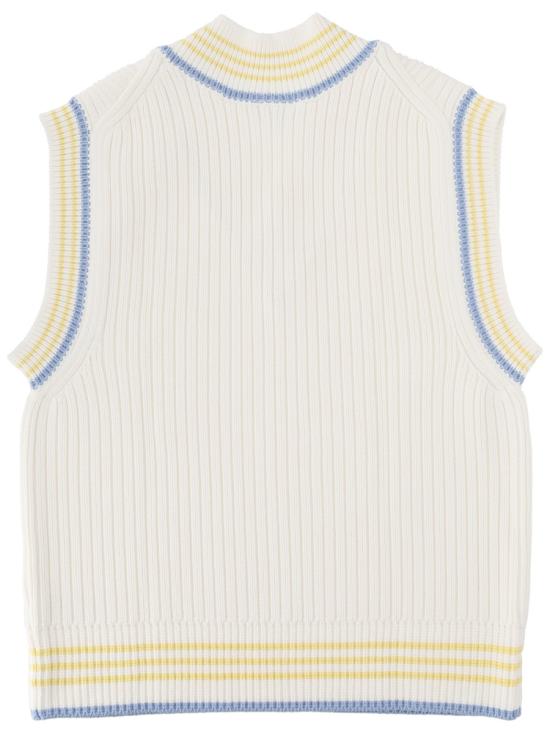 26SS 라코스테 니트 베스트 AH0614 4I5 IVORY - LACOSTE