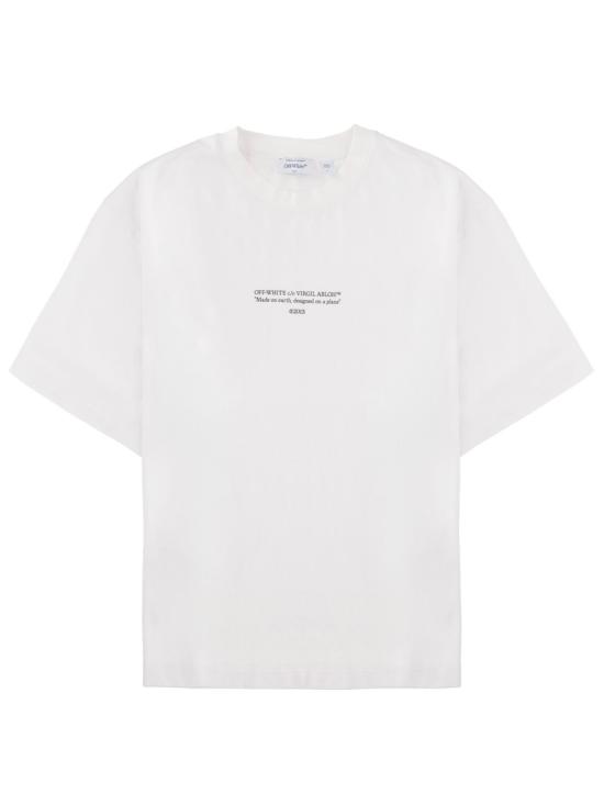 26SS 오프화이트 반팔 티셔츠 44MAA120 S26J007100 WHITE