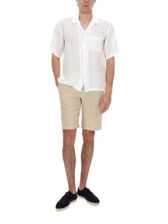 26SS 120 리노 반팔 셔츠 33ALIM19L3 0000115000050 WHITE - 120 LINO