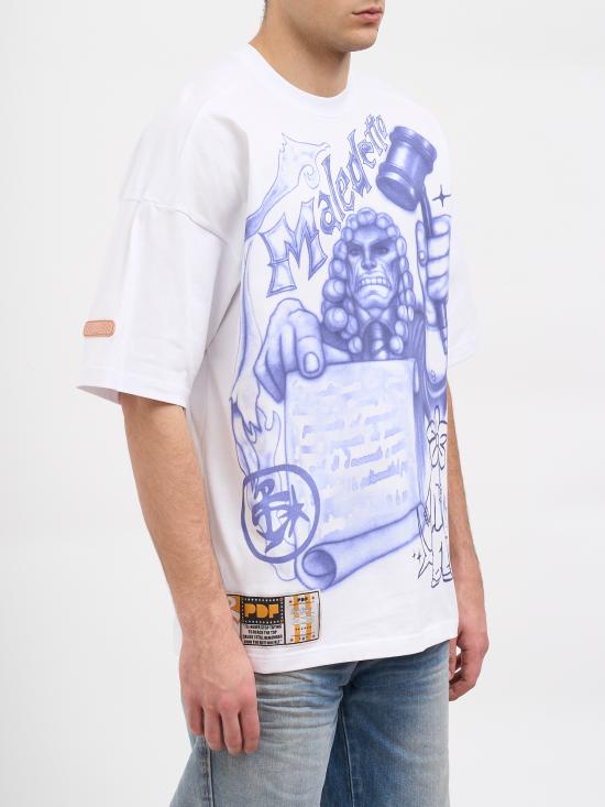 26SS 피디에프 반팔 티셔츠 NDFM54029TJ112JUDGEWHITE White - PDF
