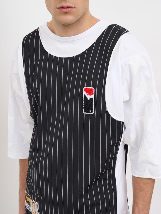 26SS 피디에프 긴팔 티셔츠 NDFM54045TJ101BLKWH Black White - PDF