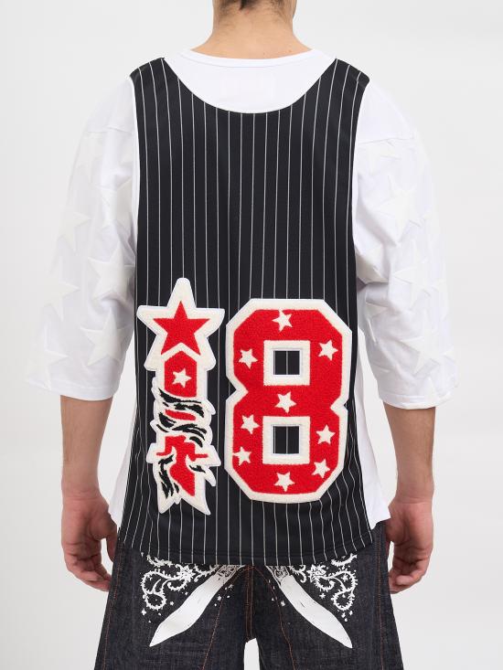 26SS 피디에프 긴팔 티셔츠 NDFM54045TJ101BLKWH Black White - PDF